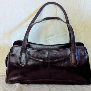 Vintage MONSAC ORIGINAL Classic Chocolate Leather Shoulder Bag